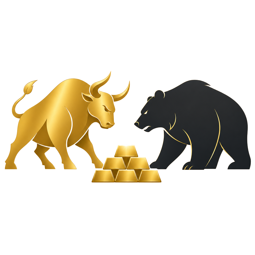navetteFX bull and bear gold bullion mark